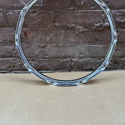 Unbranded 14" 10-Lug Snare Side Bottom Hoop Rim Chrome - Used, Good Condition image 4