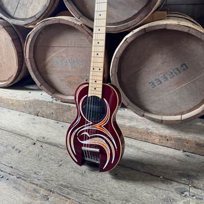 G-Sharp OF-1 Travel Guitar, Three Tone Sunburst (g# tuning, comes w/ gig bag) image 9