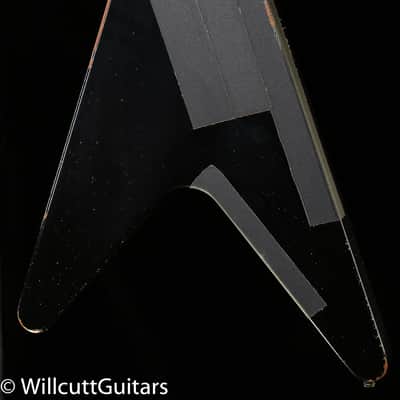 Gibson Custom Shop Kirk Hammett 1979 Flying V Ebony Murphy Lab Replica Aged Chrome Ebony (021) image 2