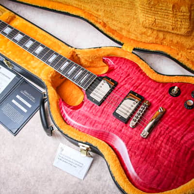 GIBSON USA Custom Shop Special Order M2M SG Custom "Cranberry + Ebony" (2024) image 1