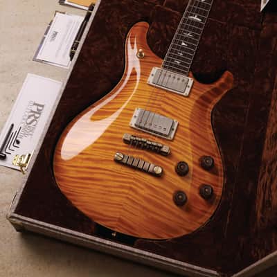 PRS RARE Private Stock [One of The Very 1st 594s | 1 of Only 26 From The First Run!] Guitar Of The Month "February" McCarty 594 in Vintage McCarty Smoked Burst w/Bronze Aluminium Two-Piece Bridge, Flame Mahogany Neck and MOP with Paua Outline Bird Inlays image 24