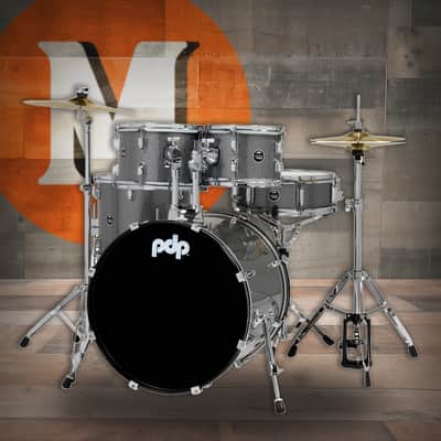 PDP Center Stage Silver Sparkle 5pc Kit Hardware Cymbals & Throne Included (PDCE2015KTSS) image 1