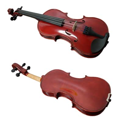 Handmade1/4 Violin Outfit–Italian Spruce,One Piece Back, Sweet Tone, Case&Bow image 2