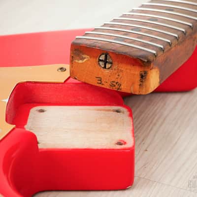 1959 Fender Stratocaster Vintage Guitar Pre-CBS, Matador Red Lacquer (Riggio) w/ Tweed Case image 17
