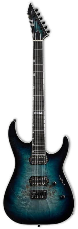 ESP E-II M-II HT Mercury Blue Burst w/Case (B Stock) image 1