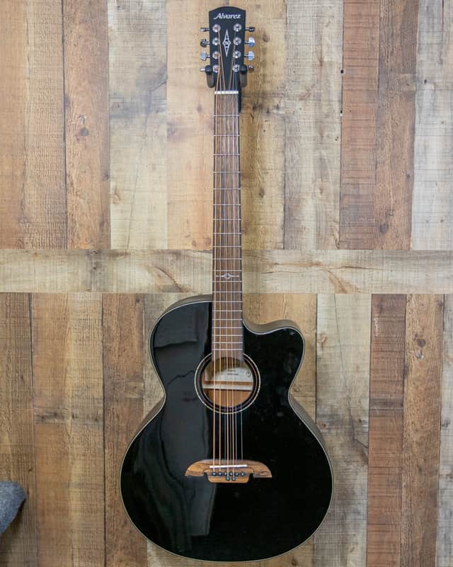 Alvarez Artist Baritone 8 String All Black FlexiCase Included image 1