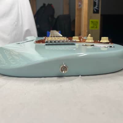 Fender Limited Edition American Professional II Stratocaster Thinline Semi-Hollow Body Electric Guitar - Transparent Daphne Blue image 18