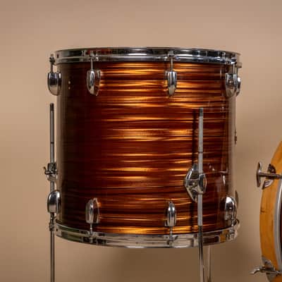1970s Tempro Tiger Eye's Pearl Drum Set 14x20 8x12 and 16x16 image 17