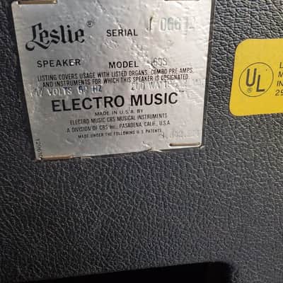 Vintage 1970’s Pair Leslie Model 60 Vibrato Speakers w/Original Controller & Cables~ULTRA CLEAN image 5