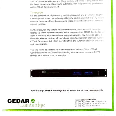 Cedar Cambridge Audio Restoration Host System 2007 - Nero image 6