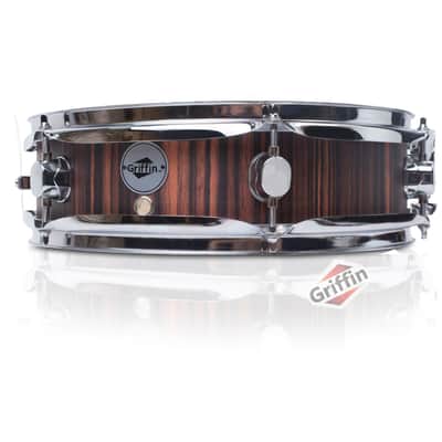 GRIFFIN Piccolo Snare Drum - 13 x 3.5 Black Hickory Poplar Wood Shell Percussion image 2