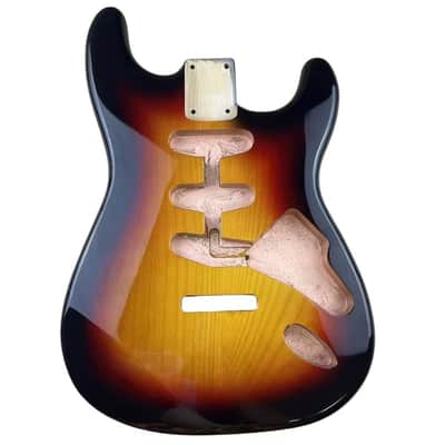 Alder Wood Guitar Stratocaster Strat Style Body in Sunburst Finish image 2