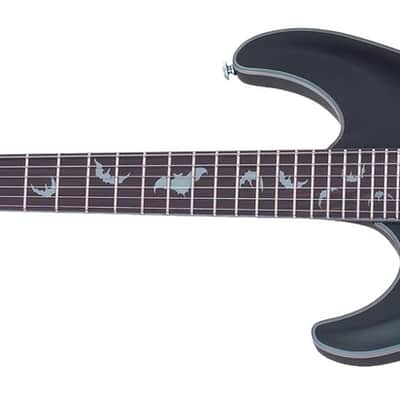 Schecter Damien Platinum-6 FR S Left Hand Electric Guitar - Satin Black (1190) image 2