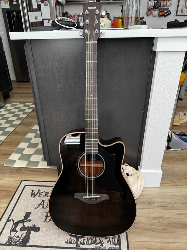 Yamaha A1M Dreadnought Acoustic-Electric with Cutaway 2010s - Natural image 1