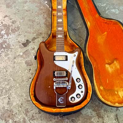 Epiphone Crestwood Wilshire c 1963 - Cherry original vintage USA Pat no PAF mini Humbucker tremotone vibrato Kalamazoo Gibson image 4