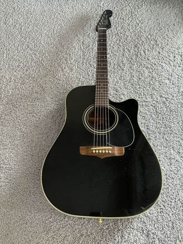 Fender La Brea California Series Black MIK Rare Vintage Acoustic Electric Guitar image 1