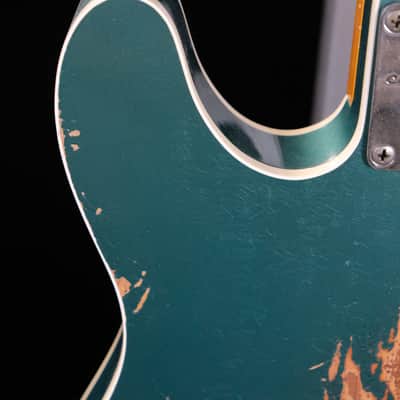 2023 Fender Custom Shop 1965 Telecaster Custom Heavy Relic Electric Guitar - Aged Sherwood Green Metallic image 12