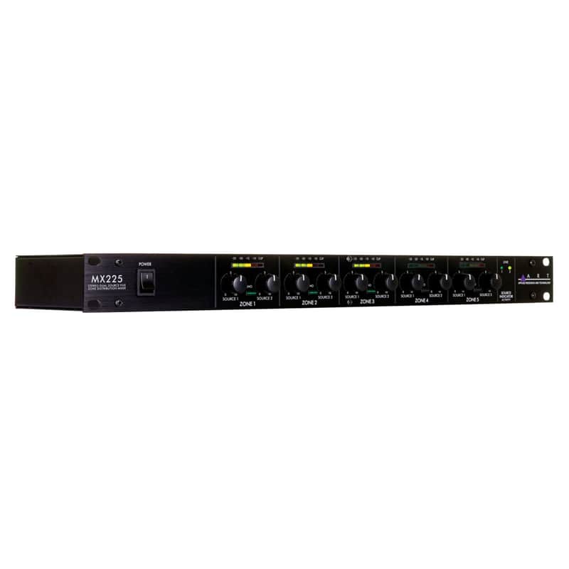 ART MX225 Stereo Dual-Source 5-Zone Distribution Mixer MX-225 Distributed Audio image 1
