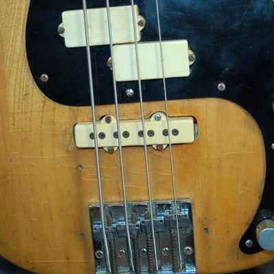 Schecter Jazz Bass 1970's Natural Ash Emg Dimarzio BadAss Bridge Hardshell Case image 3