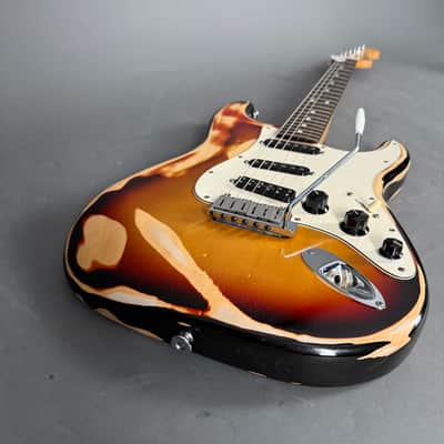 1991 Fender Stratocaster RW USA sunburst aged works fine case image 11