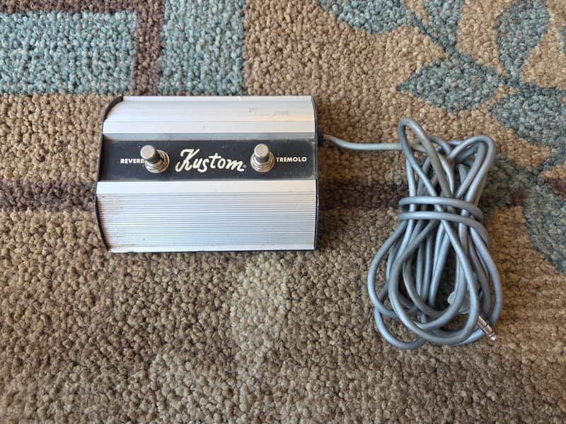 Vintage 1970's Kustom Two Button (Reverb - Tremolo) Amplifier Footswitch! image 1