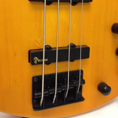 Tobias Toby Deluxe IV 4-String Electric Bass Guitar - Trans Amber image 3