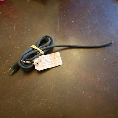 Bogen Vintage molded rubber Amp electric power cord cable nonpolarized cut David Bogen 1950s - Black image 1