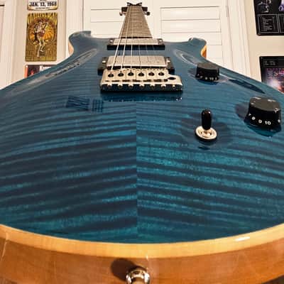 PRS (Mint)  Custom 22 Artist Grade 🎨  2007 - Blue Mateo image 15