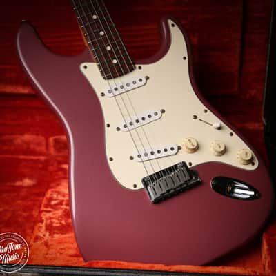 1995 Fender American Stratocaster Matching Headstock Burgundy Mist image 3