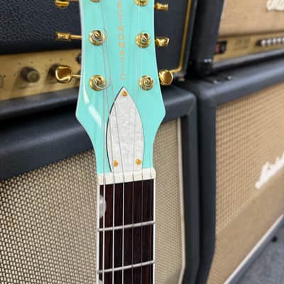 Gretsch G5448 Two Tone Electromatic Double Jet 2018 - Surf Green / White image 7