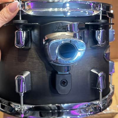 Pearl Decade Maple 10"x7" Tom w/ OPTI-LOC Mount – Satin Black #262 Burst – Used image 5