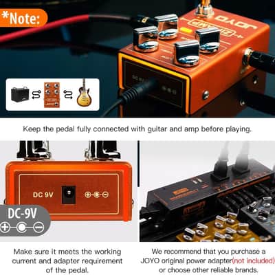 JOYO Overdrive Pedal R Series OD Pedal Rock Compression Tone with Gain COMP for Electric Guitar Effect (ZIP AMP R-04), Price include the import duty for US buyer image 5