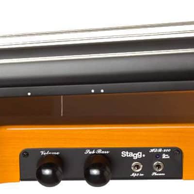 STAGG Electric Double Bass With Gigbag Plus 1/4" Output Jack  EUB Electric Upright Bass image 3