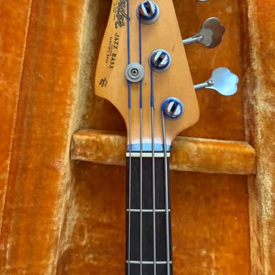 1961 Fender Jazz Bass Left-Handed Olympic White Nitro Refinish w/ Original Pickups & Case image 4