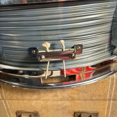 Rogers Luxor Snare Drum 1962-63 - Sky-Blue Ripple Pearl (Complete Kit) Mint! image 7