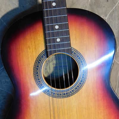 rare vintage Clarissa by Polverini Bros parlor Blues GUITAR chitarra Italy 1960s image 14
