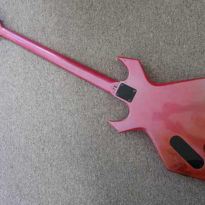 Vintage 1980s BC Rich B.C. Rich Warlock Bass NJ Series Candy Apple Metallic Purple Pink Fade Clean Solid Sound Of Thunder Metal Rock 2 PUs image 10