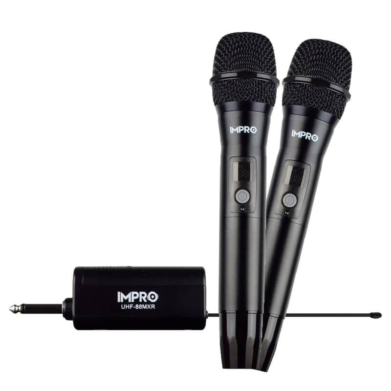 Pro UHF Wireless Karaoke Microphones w/ Echo & Bluetooth - Black image 1