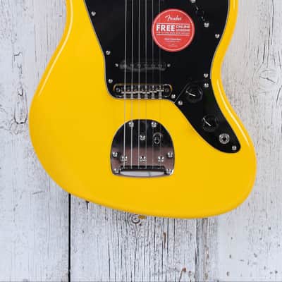 Fender Squier FSR Affinity Jaguar Electric Guitar Graffiti Yellow Finish image 1
