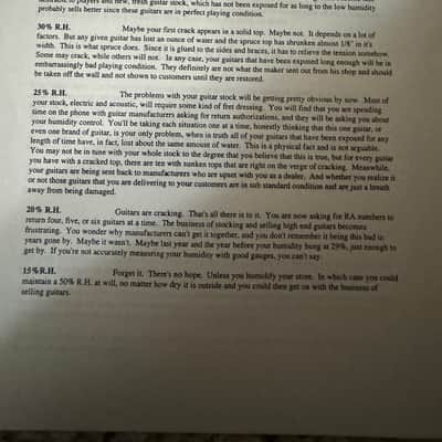 Taylor Shapes Flyer, Humidity & Repair Info Sheets 90s-2000s image 5