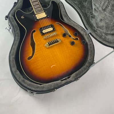 Washburn HB-35 TS 2012 - Sunburst ES style with serious upgrades, and Original Washburn Hardshell case. image 2