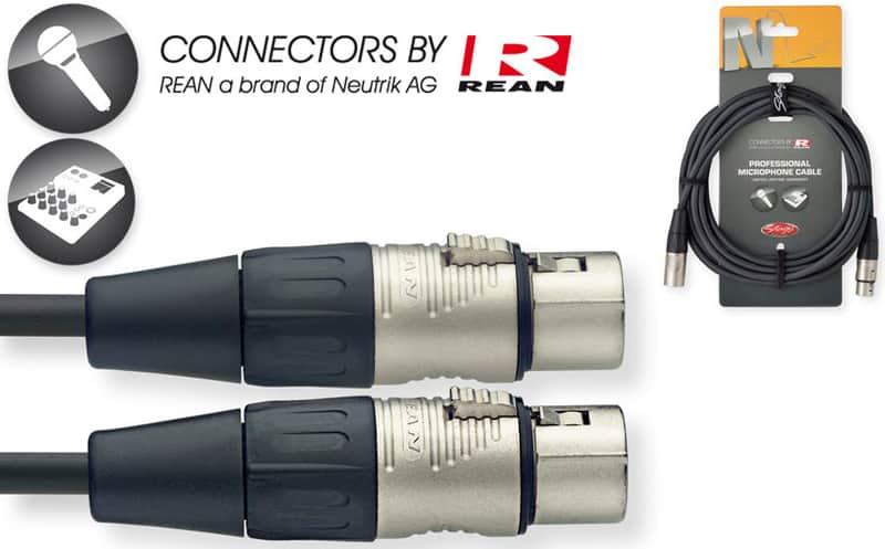 Stagg Rean Neutrik Deluxe 6M/20' Mike Mic Microphone Cable XLR Female-xlr Male image 1