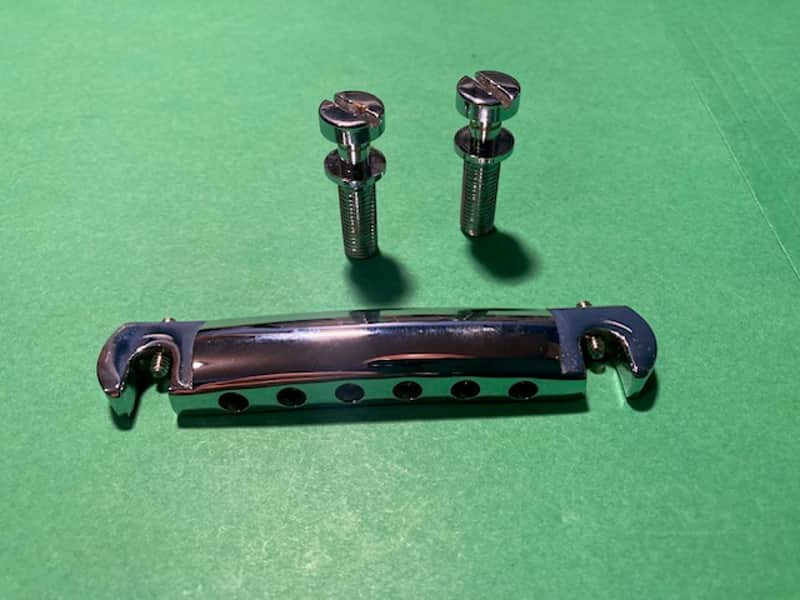 Gibson LP Jr. Wraparound Bridge Tailpiece Non-Compensated 2006 Chrome image 1