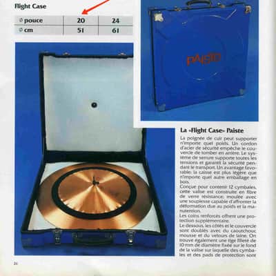 Paiste Vintage flying cymbals case 20" 80s - Blue 🔵 & Orange 🧡 image 10