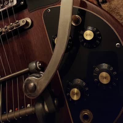 1972 Gibson SG Deluxe Cherry w/ 70s Gibson SG Case | Gibson Embossed T-Top Humbuckers, Factory Gibson Bigsby B5 image 5