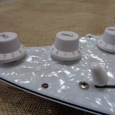 Handmade pre-wired Strat HSH pickguard, with HB split, Treble Bleed & Tele Mode (Neodymium PUPS) image 7