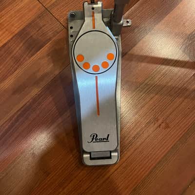 Pearl P932 Demonator Longboard Chain-Drive Double Bass Drum Pedal 2010s - Chrome / Orange image 2