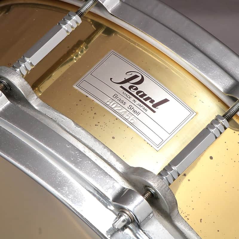 Pearl B-914 Free-Floating Brass 14x5" Snare Drum (1st Gen) 1983 - 1991 image 6