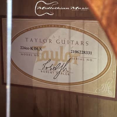 Taylor - 2018 224ce-K DLX - Hawaiian Koa - Acoustic/Electric Guitar - w/Case USED image 18