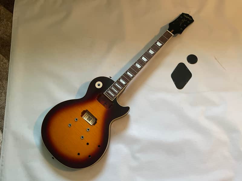 2021 Epiphone Les Paul Standard Slash November Burst Electric Guitar Body & Neck Husk (Repaired) image 1